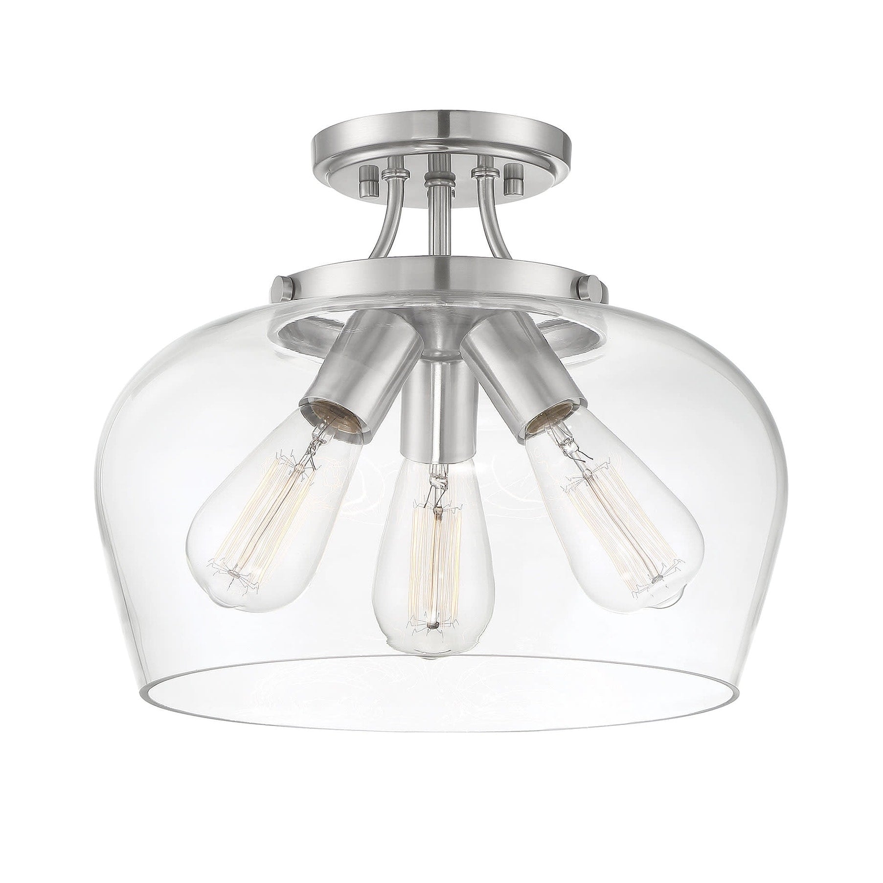 Savoy House 6 4035 3 Octave 3 Light 13 Wide Semi Flush Ceiling Fixture With Cle