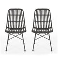Sawtelle Outdoor Wicker Dining Chairs Set Of 2 By Christopher Knight Home