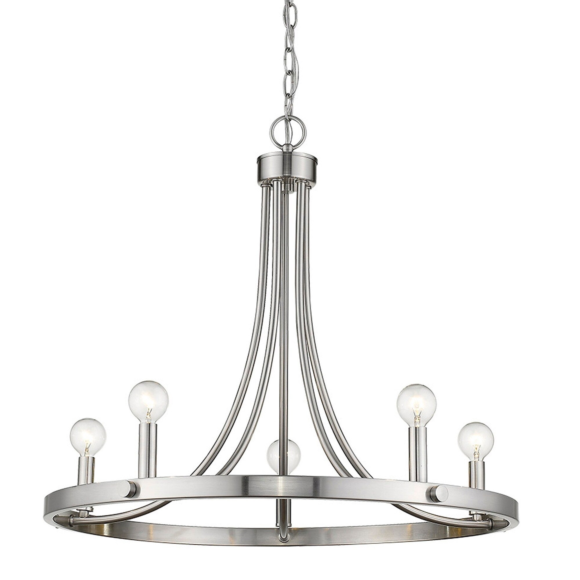 Sawyer 5 Light Satin Nickel Chandelier