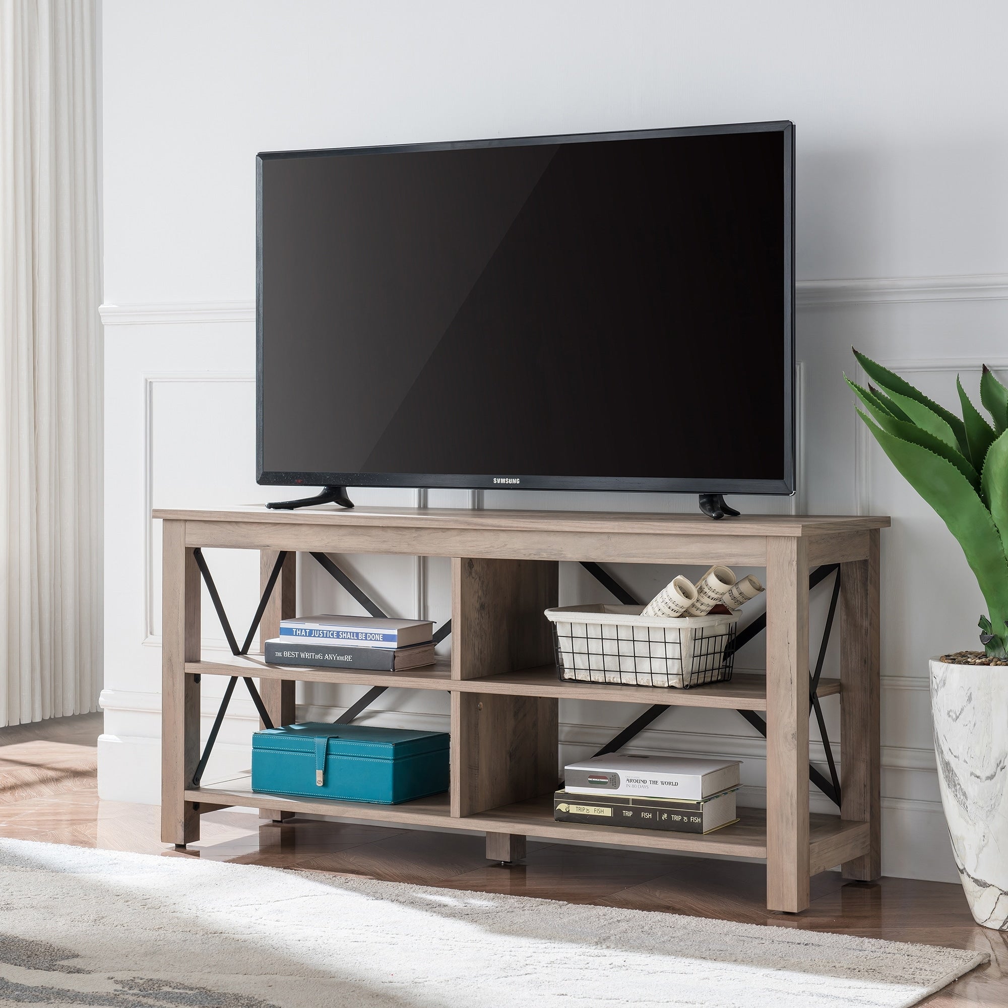 Sawyer 50 Gray Oak Tv Stand
