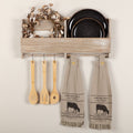 Vhc Sawyer Mill Farmhouse Country Tabletop Kitchen Cow Button Loop Housewarming Kitchen Towel Set Of 2