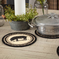 Vhc Sawyer Mill Farmhouse Classic Country Tabletop Kitchen Pig Stenciled Jute Trivet