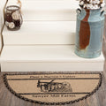 Tan Farmhouse Holiday Decor Vhc Sawyer Mill Plow Rug Jute Graphic Print Stenciled Textured 14.5 X 29