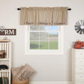 White Farmhouse Holiday Decor Vhc Sawyer Mill Gather Valance Rod Pocket Cotton Striped Pleated Chambray