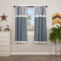 Vhc Farmhouse Country Curtains Sawyer Mill Patchwork Short Panel With Valance Pair
