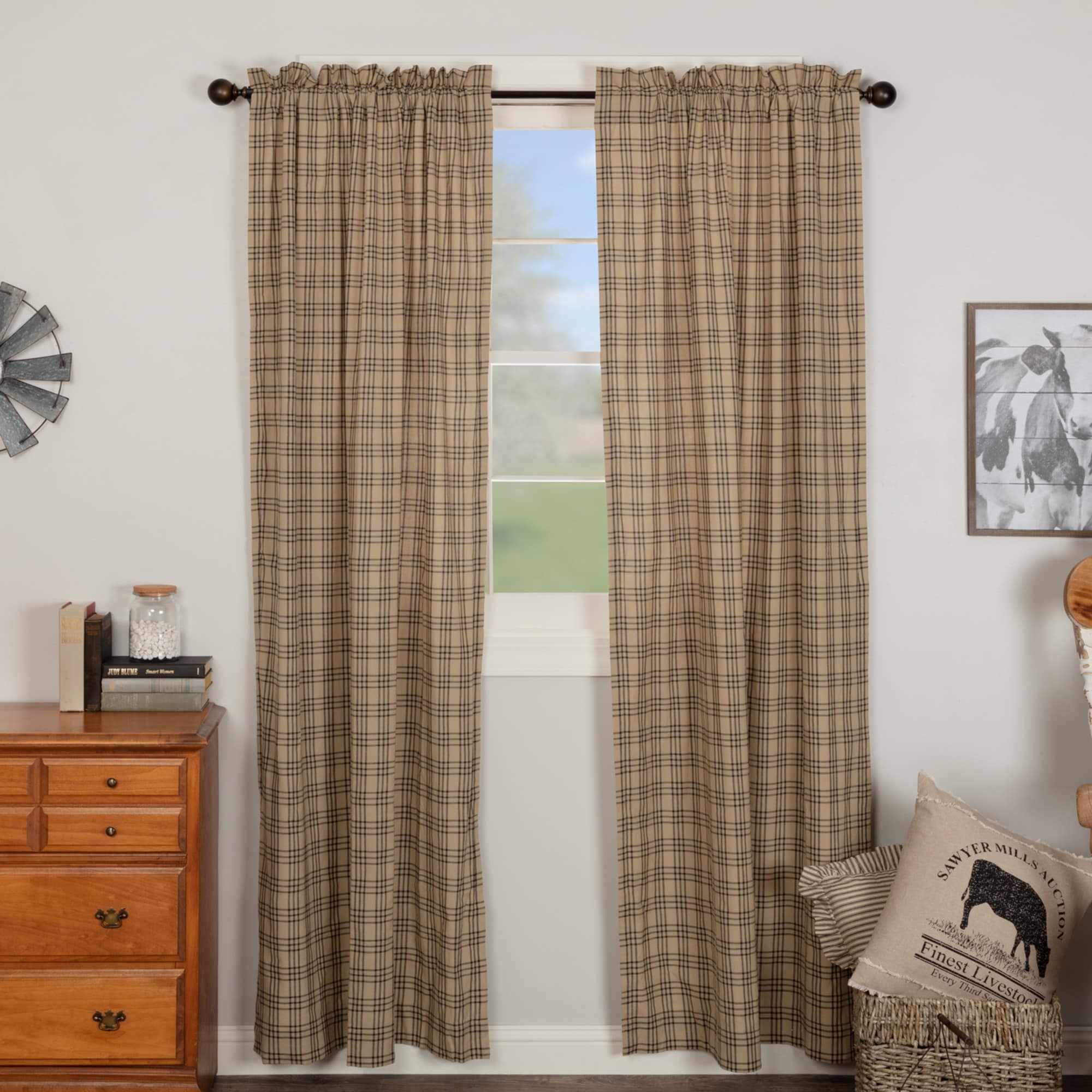 Sawyer Mill Lined Panel Set 84 X 40