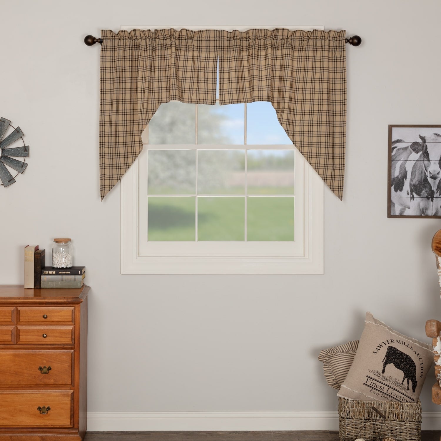Sawyer Mill Lined Swag Set 36 X 36