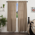 Vhc Brands Farmhouse Curtains Miller Farm Ticking Stripe Cotton Panel Pair With Rod Pocket