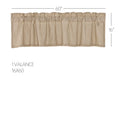 Vhc Brands Miller Farm Windmill Blue Cotton Chambray Stenciled Graphic Print Farmhouse Kitchen Valance With Rod Pocket