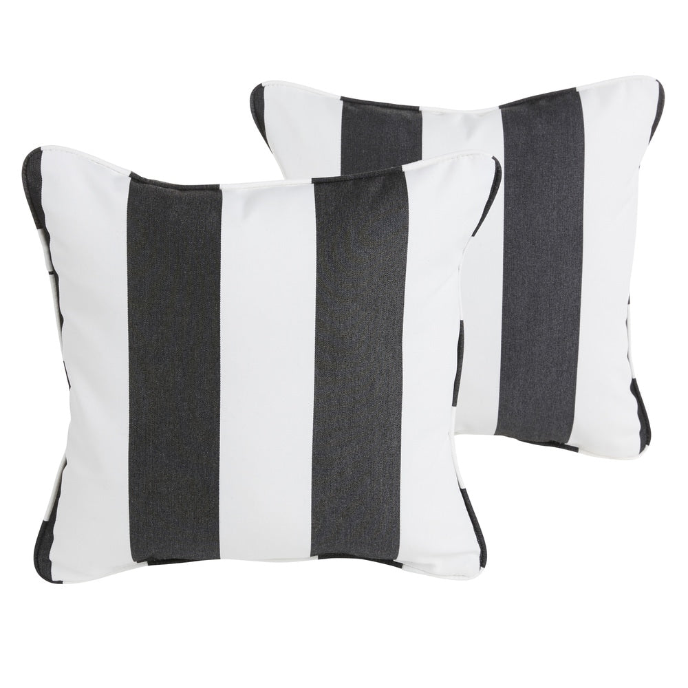 Sawyer Sunbrella Cabana Classic Indoor Outdoor 20 Inch Corded Pillow Set