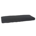 Sawyer Sunbrella Canvas Black Indoor Outdoor Bench Cushion