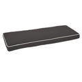 Sawyer Sunbrella Canvas Black With Canvas Cording Indoor Outdoor Bench Cushion