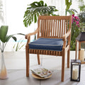 Sawyer Sunbrella Canvas Navy With Canvas Cording Indoor Outdoor 22.5 Inch Square Cushion