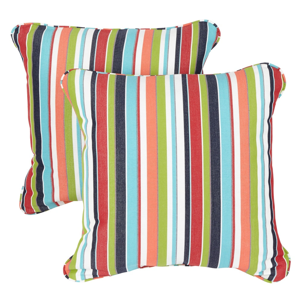 Sawyer Sunbrella Carousel Confetti Indoor Outdoor 20 Inch Corded Pillow Set