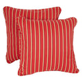 Sawyer Sunbrella Harwood Crimson Indoor Outdoor 20 Inch Corded Pillow Set