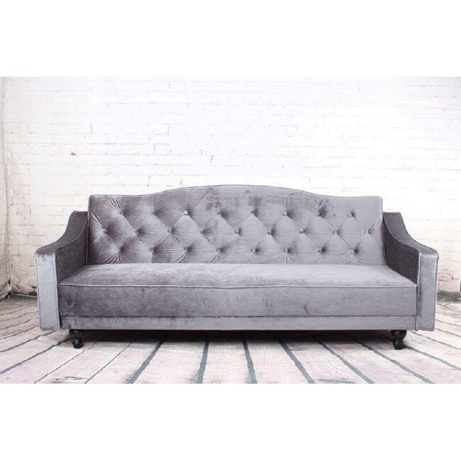 Saxmundham Convertible Sleeper Velvet Sofa Green Grey Brown