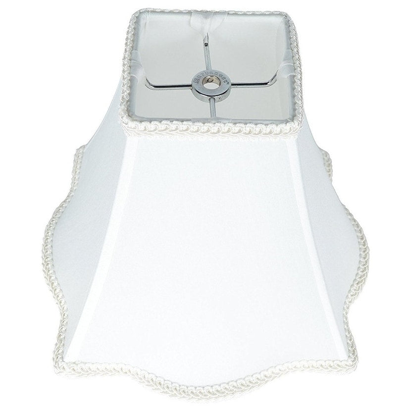 Scalloped Box Lamp Shade 4 Inch Top 10 Inch Bottom 8 Inch Slant