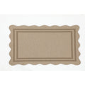Scalloped Jute Area Rugs Tan Checkered Indoor Outdoor Runner Rugs Washable