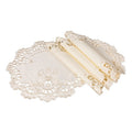 Scalloped Lace Embroidered Cutwork Round Placemats 15 Inch Round Set Of 4 Beige