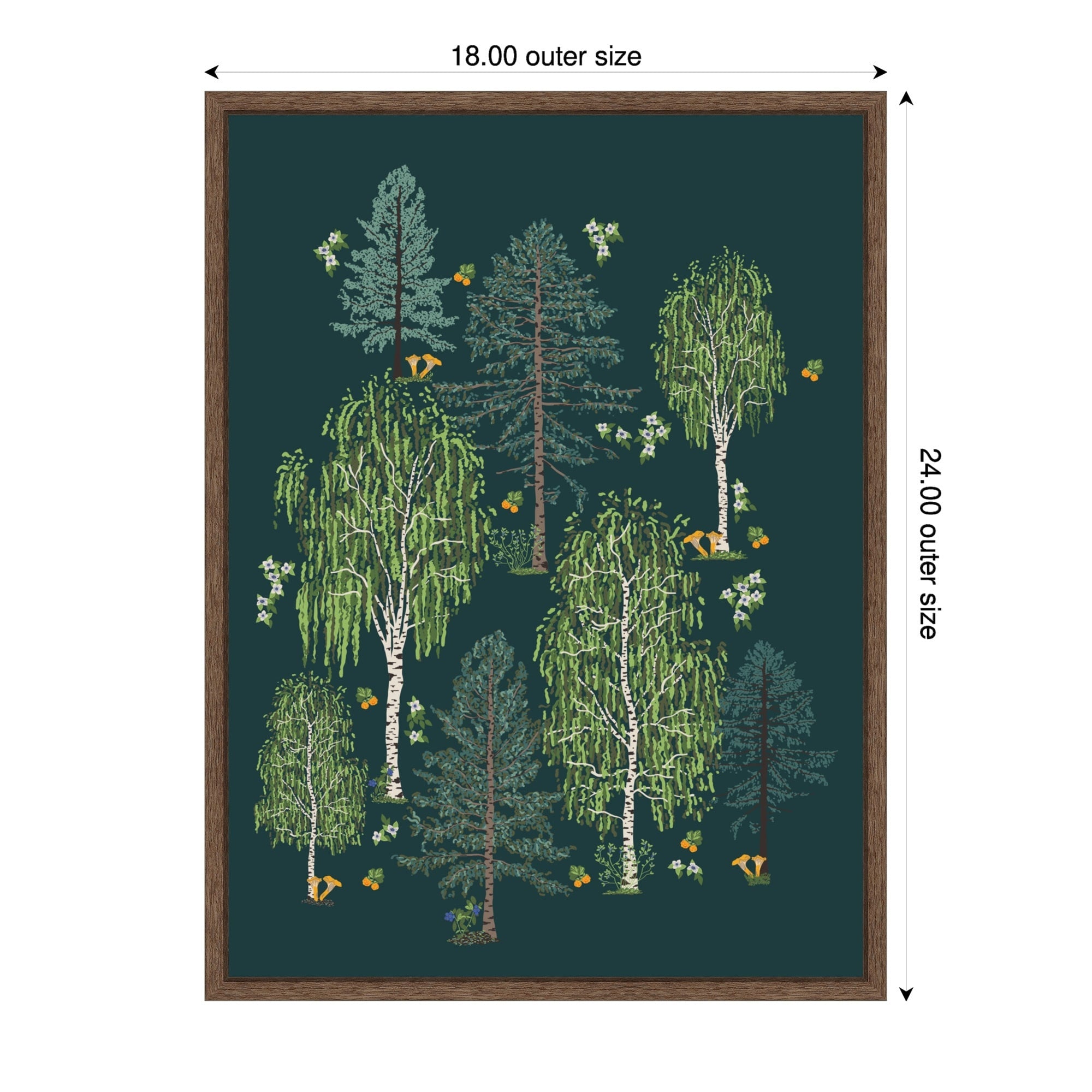 Scandinavian Boreal Forest By Alexandra Weise Framed Canvas Wall Art