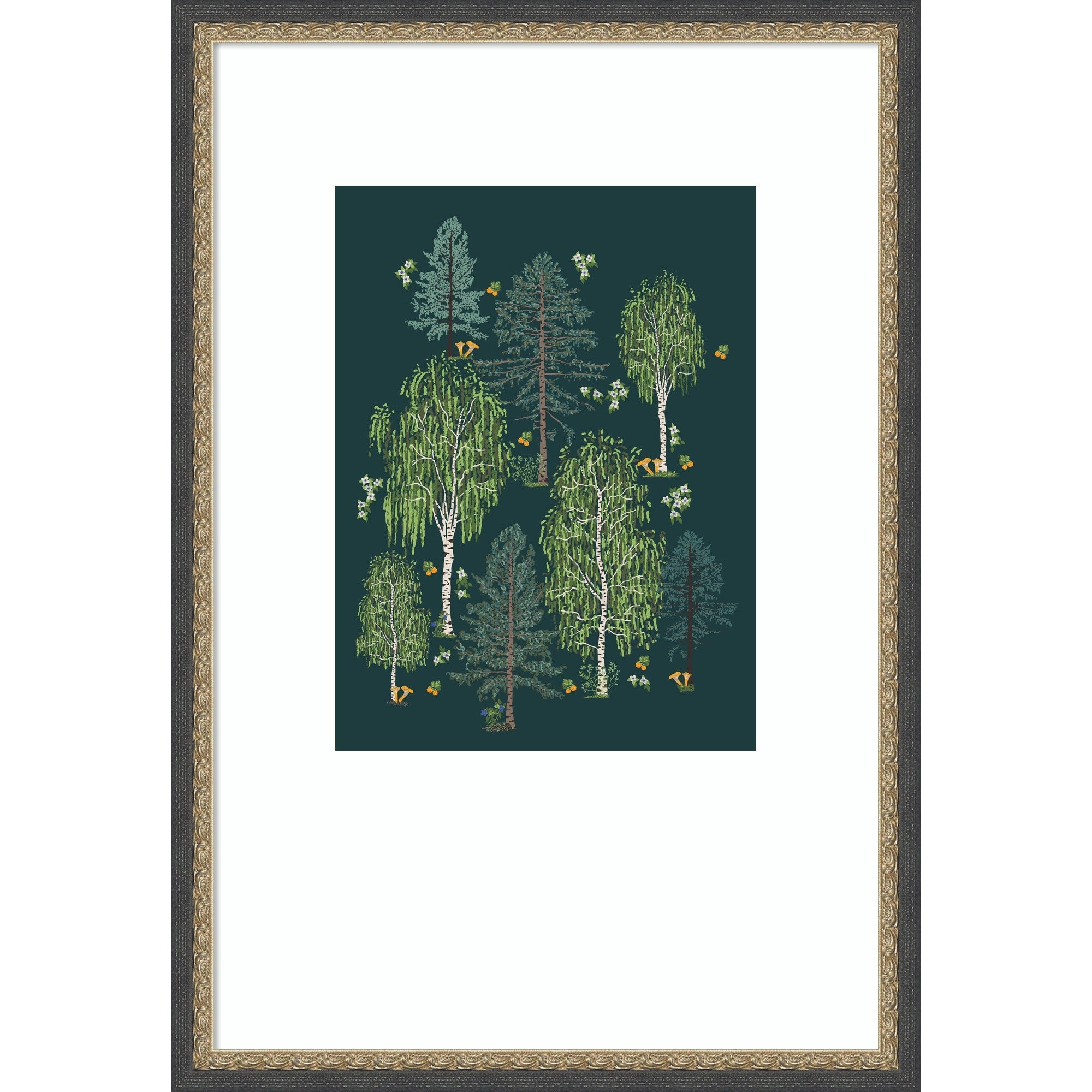 Scandinavian Boreal Forest By Alexandra Weise Wood Framed Wall Art Print