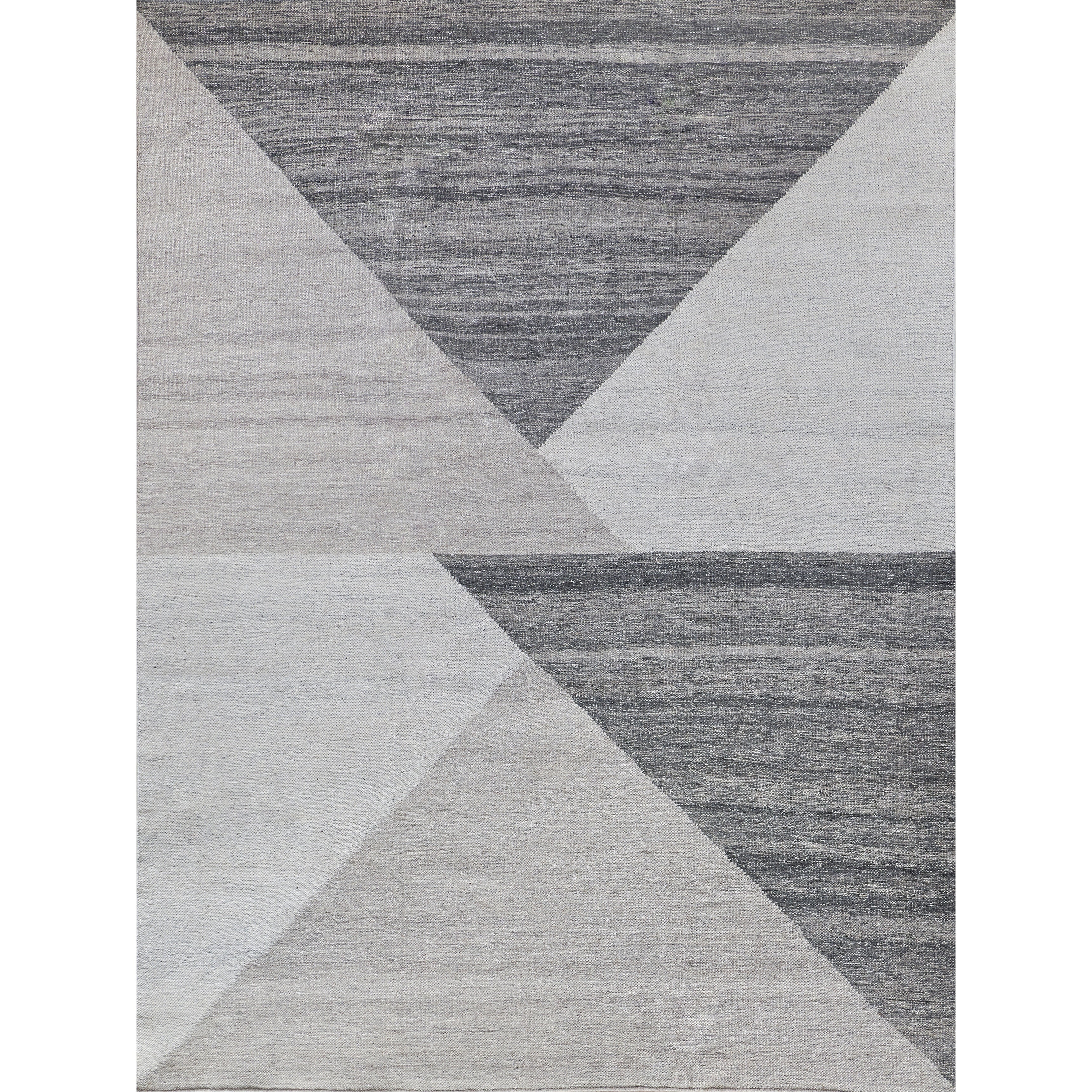 Scandinavian Handloomed New Zealand Wool Gray Area Rug