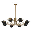 Scarab 47 Inch Wide 8 Light Chandelier In Satin Brass 47In W X 47In D X 11In H