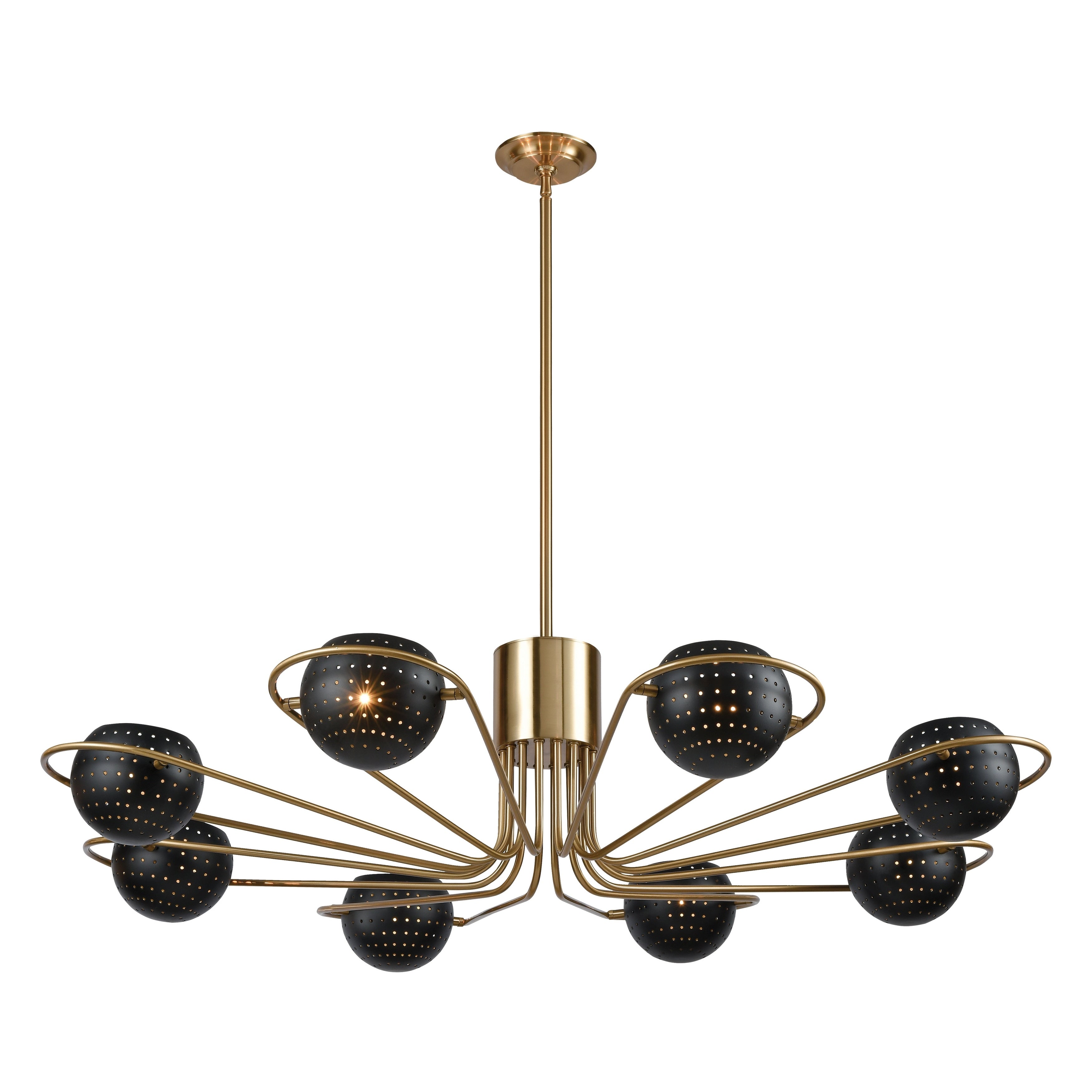 Scarab 47 Inch Wide 8 Light Chandelier In Satin Brass 47In W X 47In D X 11In H
