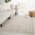 Scarla Oriental Cream Light Gray Area Rug
