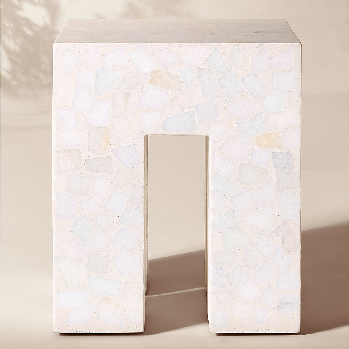Scatola 60in Rectangular Terrazzo Outdoor Coffee Table