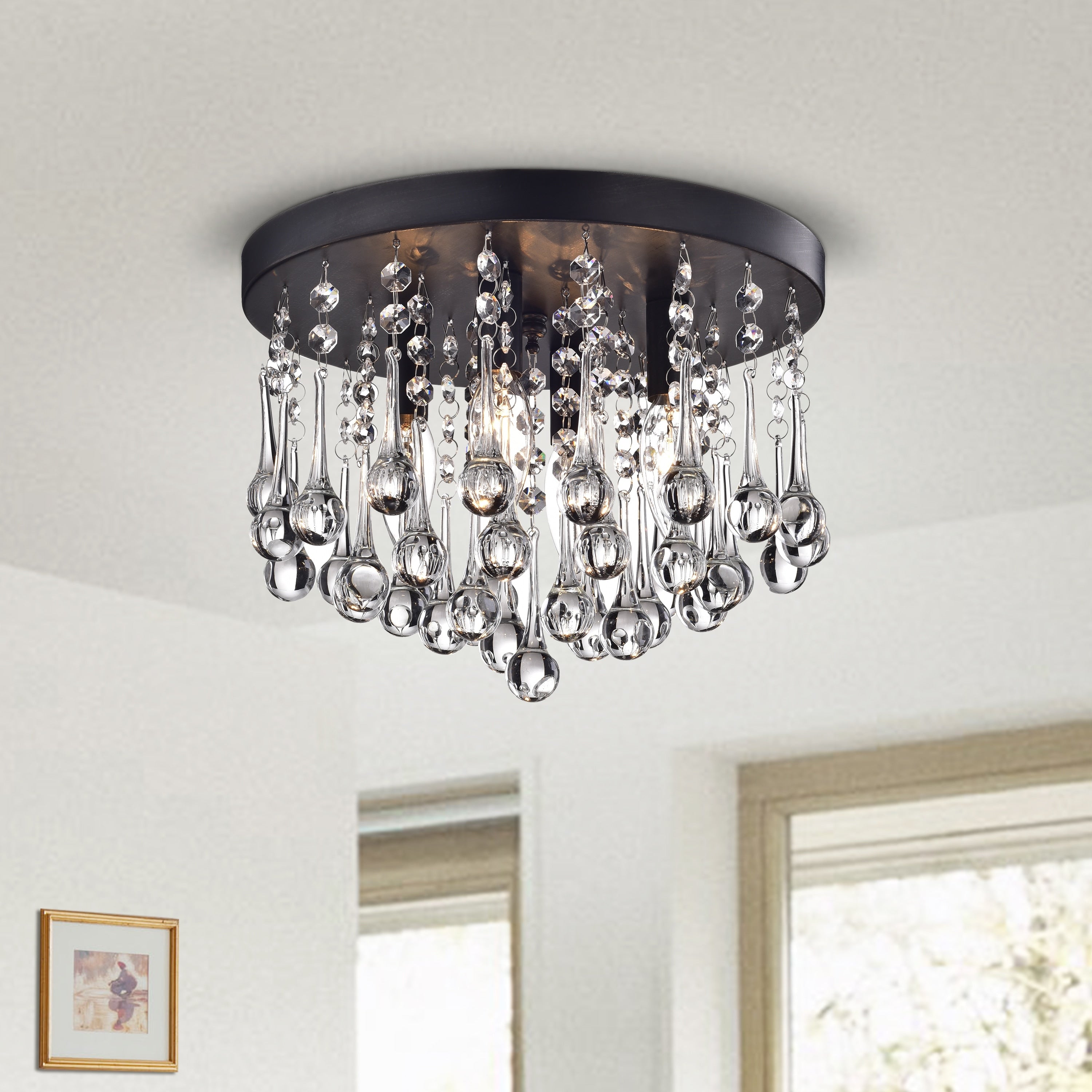 Scelene Crystal 4 Light Flush Mount