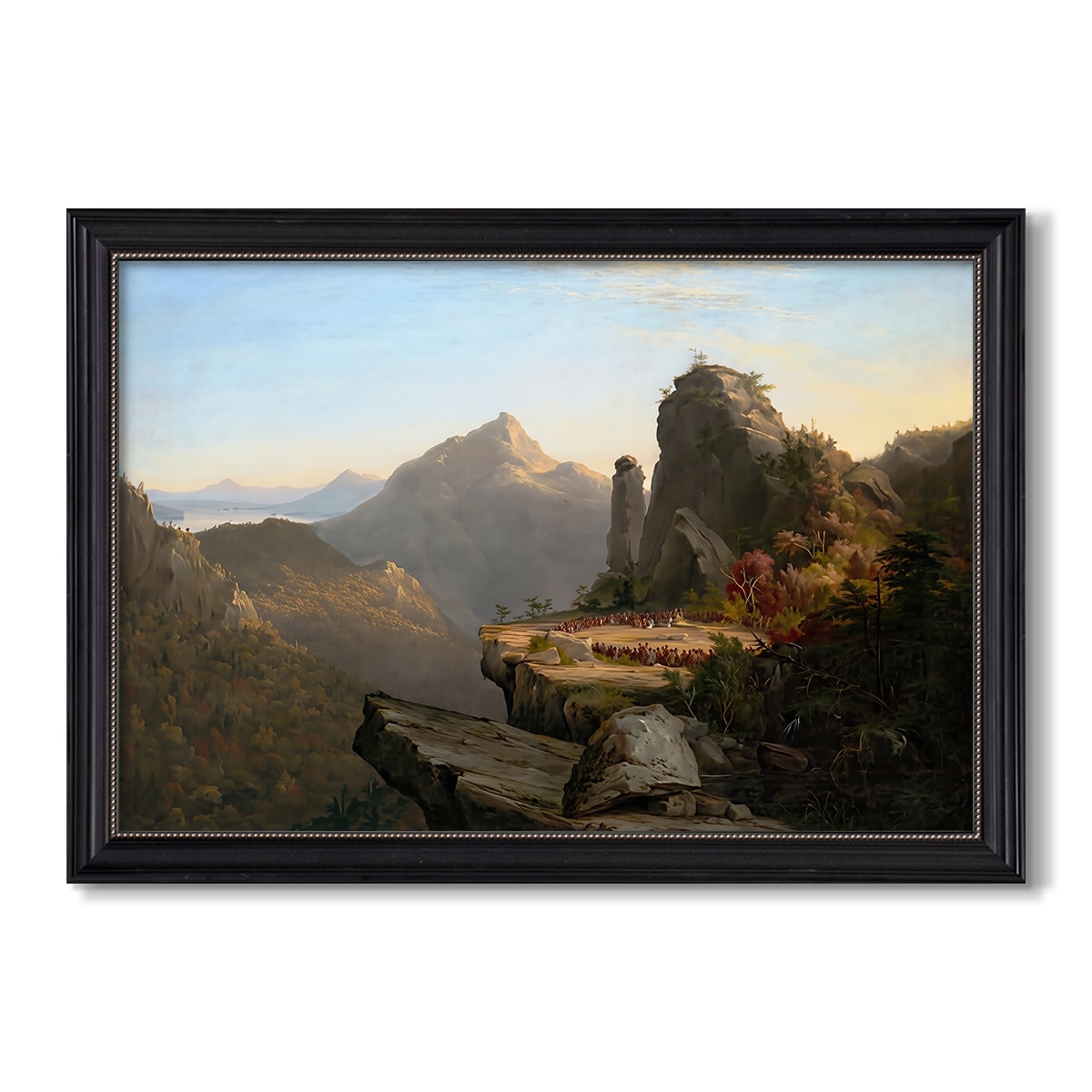 Scene From The Last Of The Mohicans 1827 Thomas Cole Custom Framed Canvas