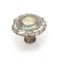 Schaub And Company 651 1 1 2 Solid Brass Fair Isle Round Knob From The Symphony Series Aged Dover