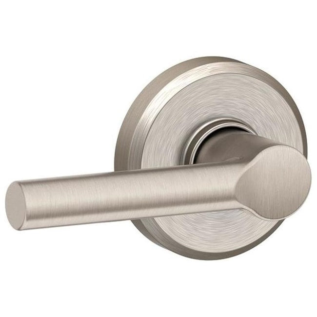 Schlage F10 Brw Gsn Broadway Passage Door Lever Set With Decorative Greyson Rose From The F Series Satin Nickel N A