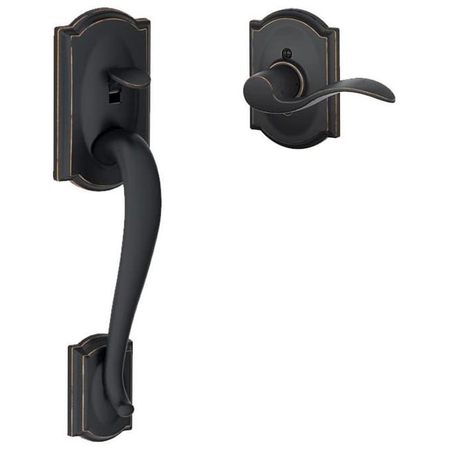 Schlage Fe285 Cam Acc Cam Lh Camelot Lower Handle Set For Electronic Keypad With Left Handed Accent Interior Lever And