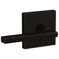 Schlage Fc172 Lat Col Custom Latitude Non Turning Two Sided Dummy Door Lever Set With Collins Trim Black Stainless