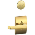Schlage F94 Ela Cen Elan Dummy Interior Pack With Deadbolt Cover Plate And Decorative Century Trim