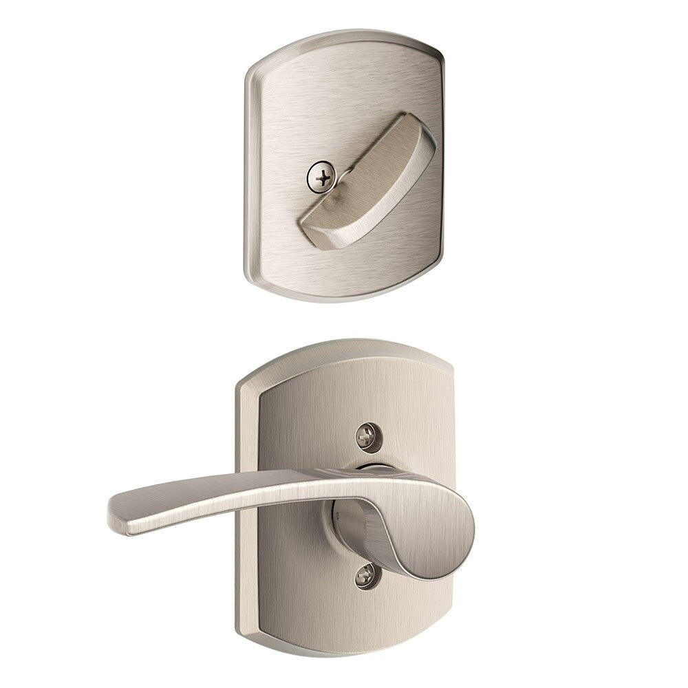 Schlage F59 Mer Grw Rh Merano Right Handed Single Cylinder Interior Pack With Decorative Greenwich Trim