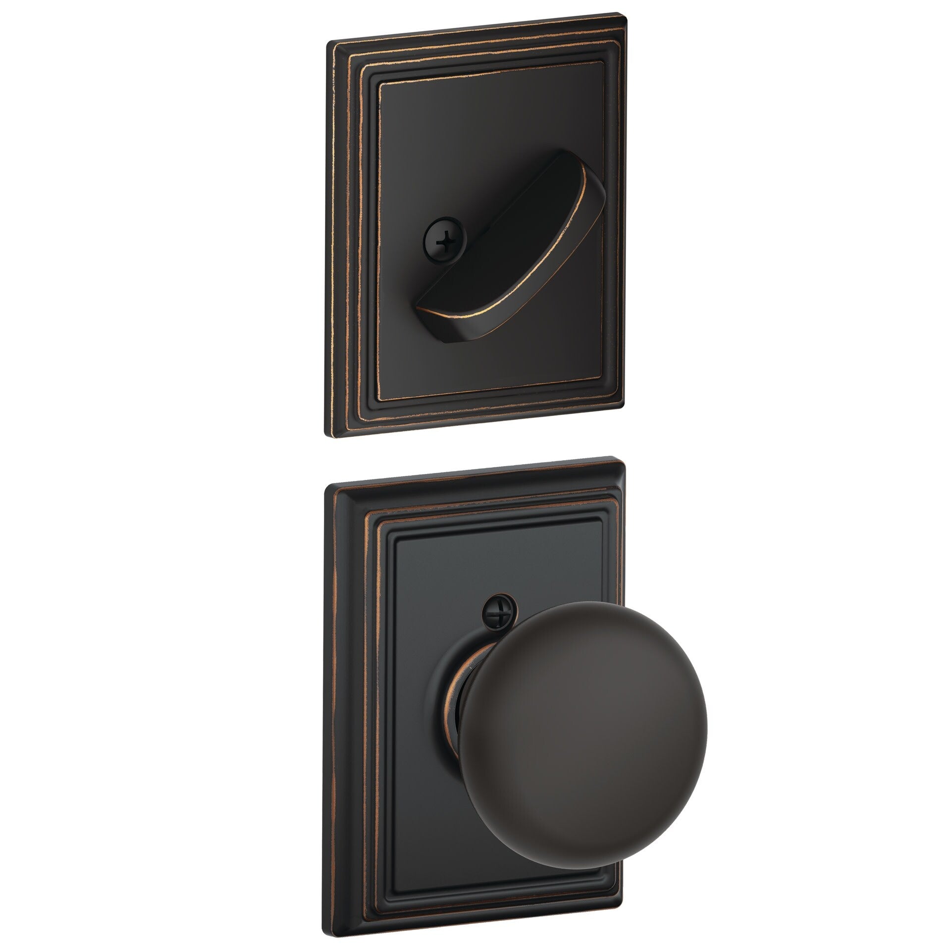 Schlage F59 Ply Add Plymouth Single Cylinder Interior Pack With Decorative Addison Trim