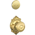 Schlage F94 Geo Brk Georgian Dummy Interior Pack With Deadbolt Cover Plate And Decorative Brookshire Trim