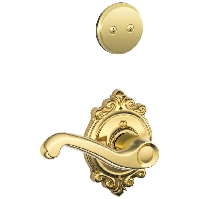 Schlage F94 Fla Brk Rh Flair Right Handed One Sided Dummy Interior Pack With Brookshire Trim