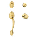Schlage F60Vply605 Bright Brass Plymouth Front Entry Handleset Knob