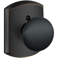 Schlage F170 Ply Grw Plymouth One Sided Dummy Door Knob With Decorative Greenwich Rose