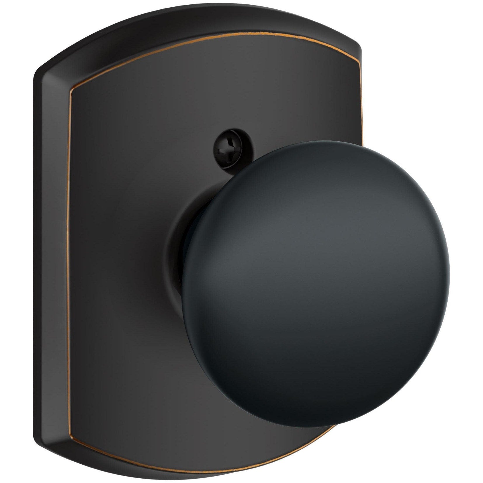 Schlage F170 Ply Grw Plymouth One Sided Dummy Door Knob With Decorative Greenwich Rose