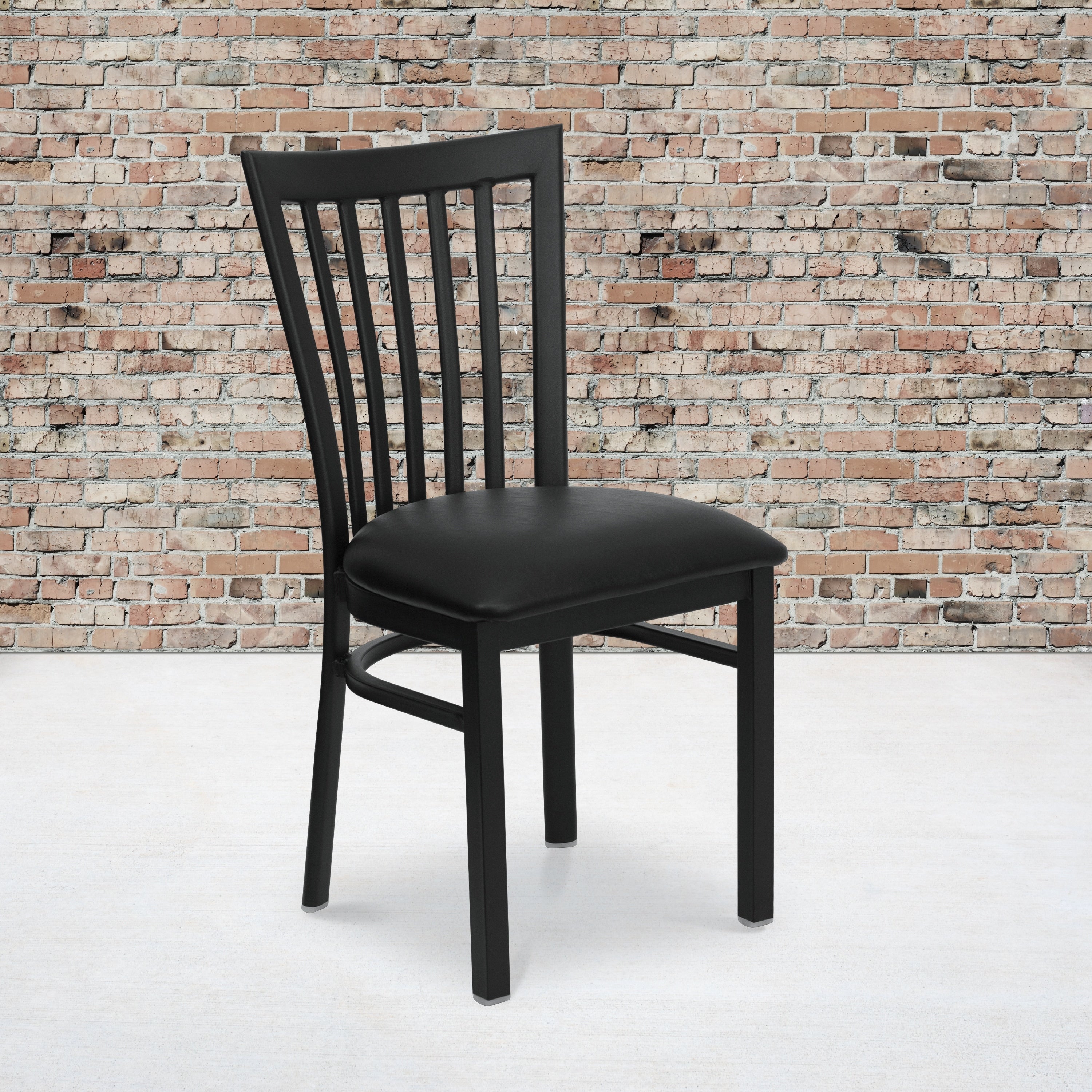 School House Back Metal Restaurant Chair 17.25 W X 18.75 D X 34.75 H