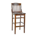 Hercules Series Finished School House Back Wooden Restaurant Barstool