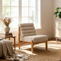 Scott Living Modern Upholstered Accent Chair With Plush Layered Cushion Solid Wood Frame 25.75 W