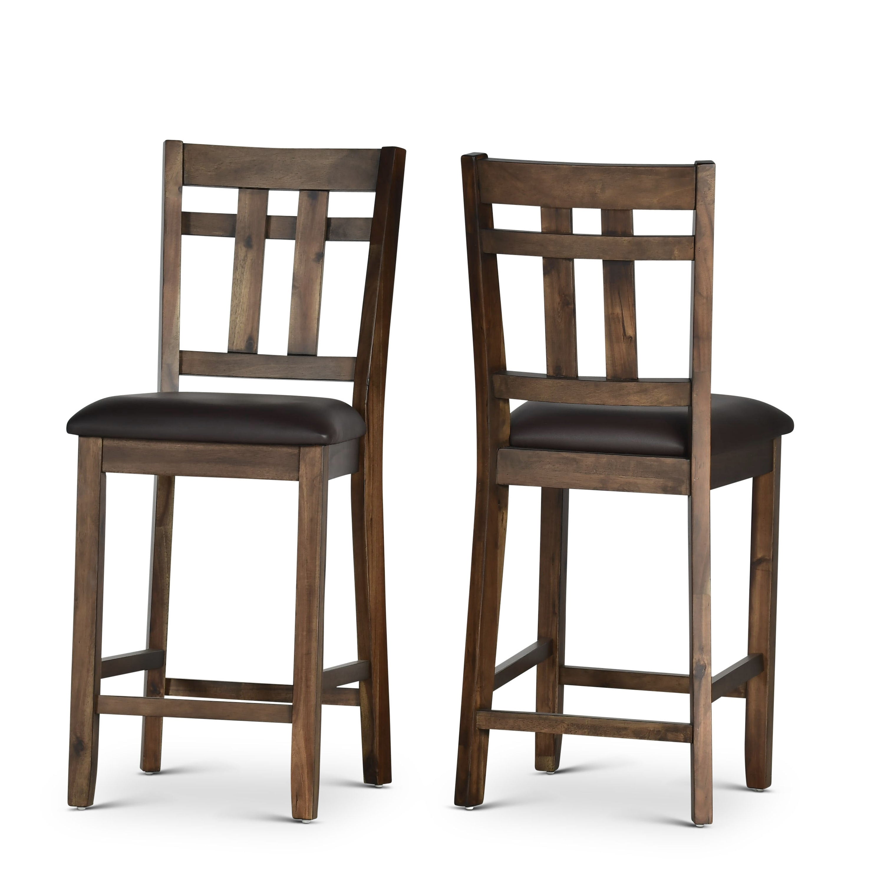 Scott Wood And Faux Leather Counter Chair By Greyson Living Set Of 2
