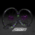 SM PRO SUR RON WHEEL SET 19/16″ SPLATTERKOTE PURPLE/GREEN COMBO