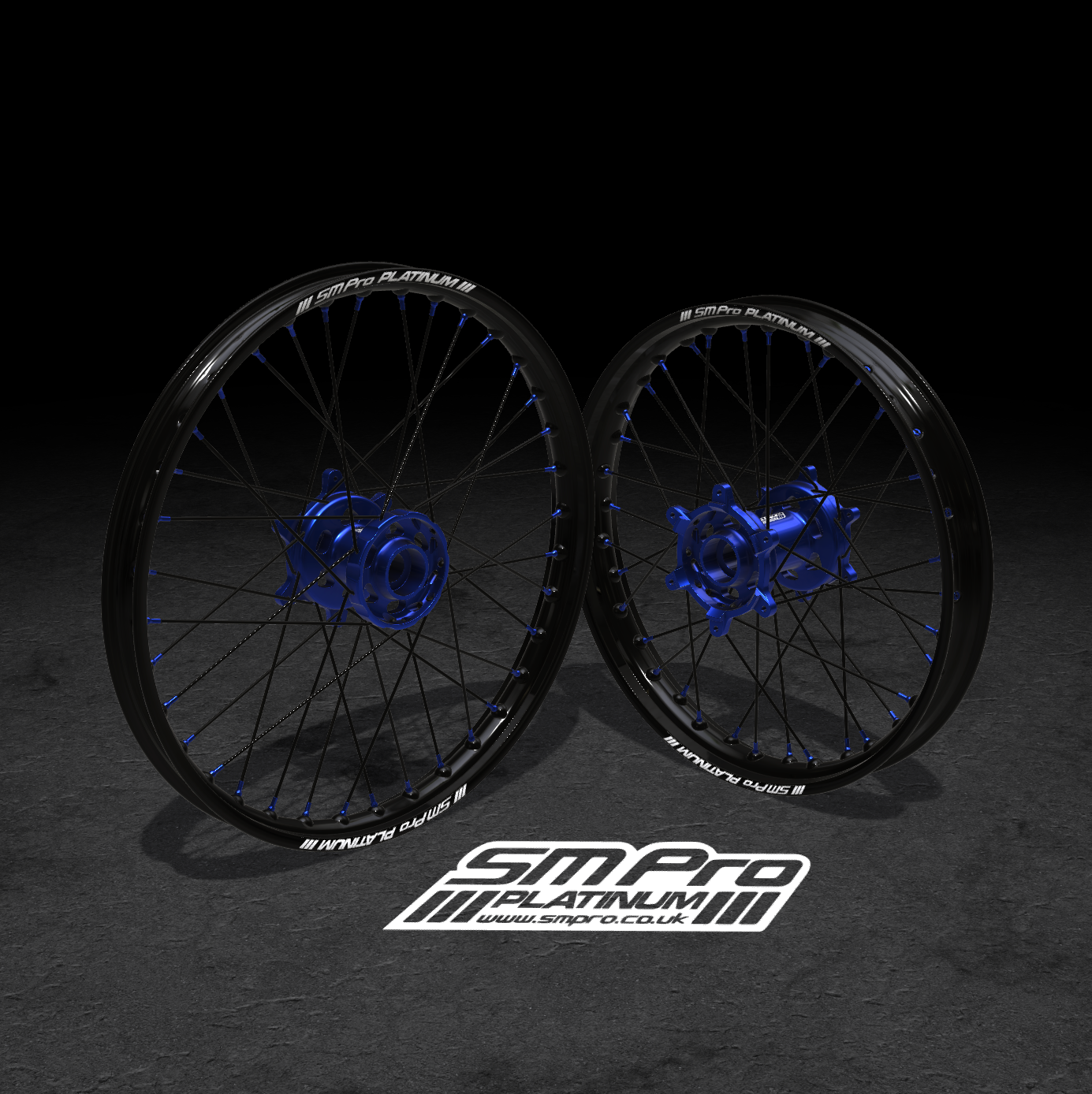 SM PRO SUR RON WHEEL SET 19/16″ STANDARD BLUE/BLUE COMBO